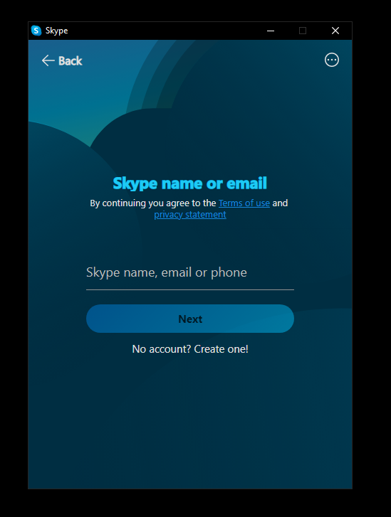 Skype login